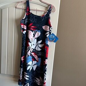 Columbia Navy and Red Floral Dress